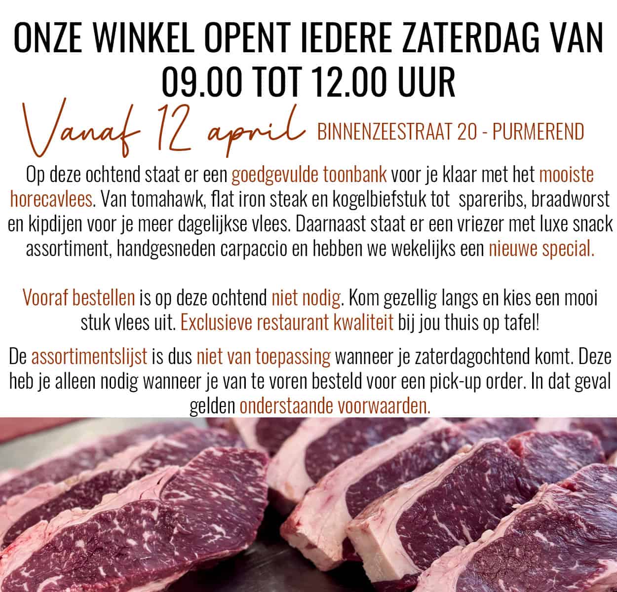 hesseling slagerij winkel open zaterdag, horecavlees